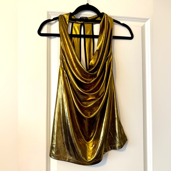 Baby Phat Shimmering Gold Tank Top - Picture 1 of 3